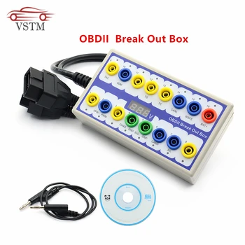 

OBDII Protocol Detector Car OBD Break Out Box Breakout Tool Connector Detector Auto Can diagnostic-tool accessory
