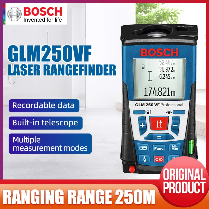 Лазерный дальномер Bosch GLM250VF 250 м ручной лазерный уличный электронный