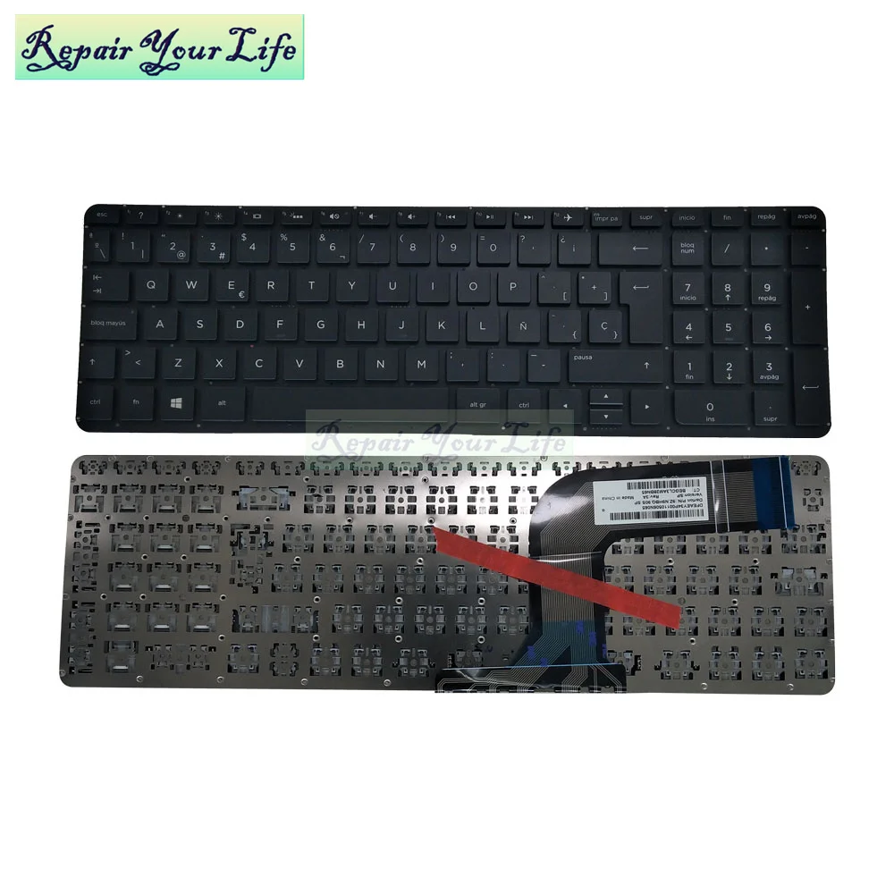 Teclado Espanhol Retroiluminado pc para Computador Portátil hp Pavilion 15-p 008au 15-p000 15-p030nr 15-k 15-v 17-p 17-f Espanha - Imagem 4