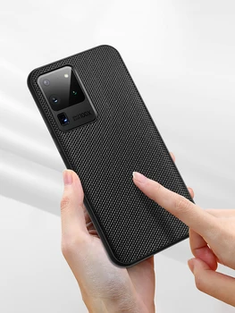 

FAYAHA Original For SAMUSNG S20 Plus Ultra Case Nylon Fiber Texture Ultra-Thin Shockproof Cover For Galaxy S10 Note 10 Plus Case