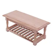 Чайный столик модель игрушки 1/12 деревянный миниатюрный Пустой чайный столик мебель модель DIY аксессуары для кукольного домика для детей игрушки