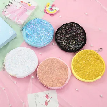

Sequin Girl Coin Purses Women Mini Wallets Round Card Holder Girl Change Purse Kids Children Zipper Pouch Toddler Purse