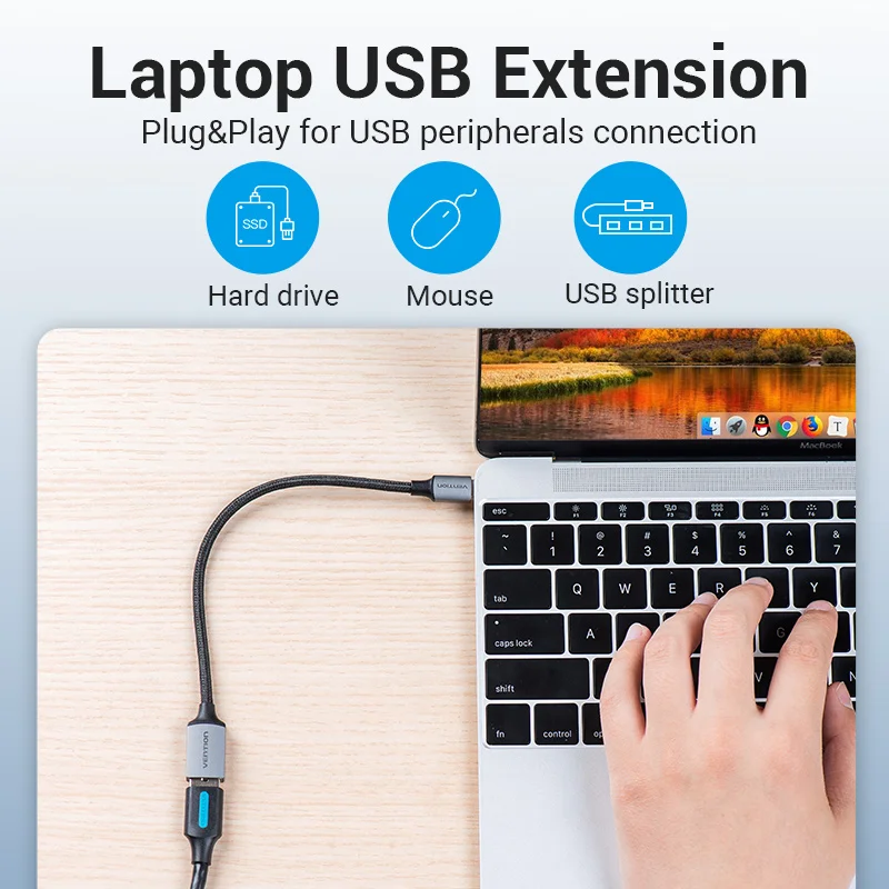 Vention USB C to USB OTG Adapter 3.0 2.0 Type-C OTG Data Cable Connector For Samsung GalaxyS 10 MacBook Pro C Adapter usb to type c adapter otg adapter type c adapter