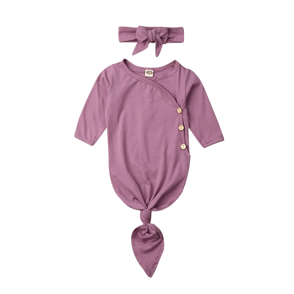 Лидер продаж, спальный мешок для новорожденных, для младенцев, для пеленания, спальный мешок, головной убор, хлопковая уличная одежда - Цвет: Фиолетовый