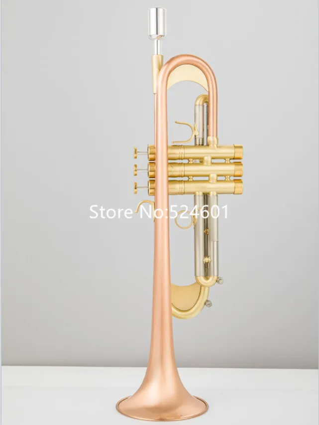 MARGEWATE Bb Trumpet Rose Gold Brass Horn professional Musical Instrument With Accesorios Trumpet