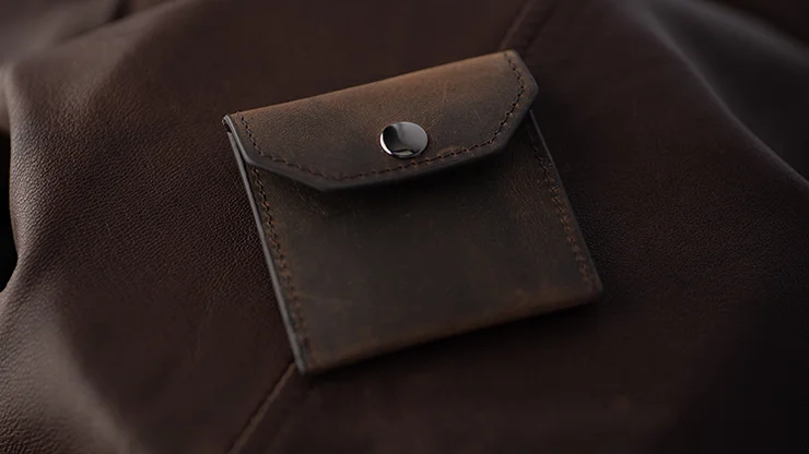 FPS монета кошелек (черный/коричневый) фокусы ручной работы кожаный для монет