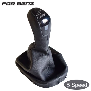 

5 6 Speed Gear Shift Knob For Benz C Class W203 S203 Elegance Classic Manual Stick Lever Shifter Gaitor Boot Cover Car Styling