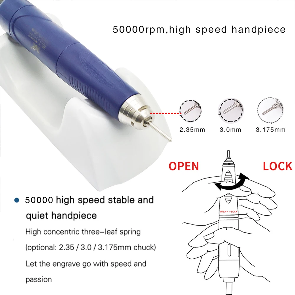 2020 good quality Dental Micromotor Brushless polishing machine Handpiece 50000 rpm for nails 6