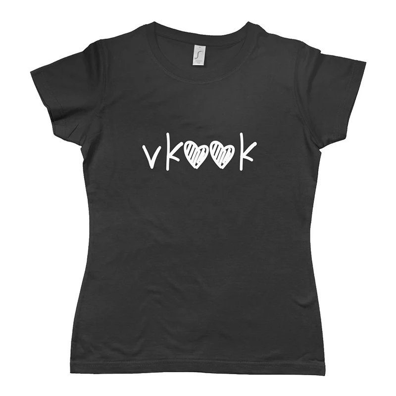 Vkook Футболка женская Kookie товар Hoseok Корейская футболка одежда Топы для молодых