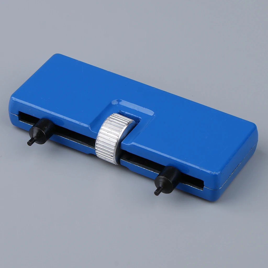 Blue Adjustable Rectangle Watch Back Case Opener Remover Wrench Repair Tools