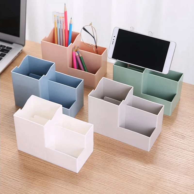 

Multi Function 4 Grids Office Desktop Organizer Pencil Case Holder Storage Box For Remote Control Phone Container Holders