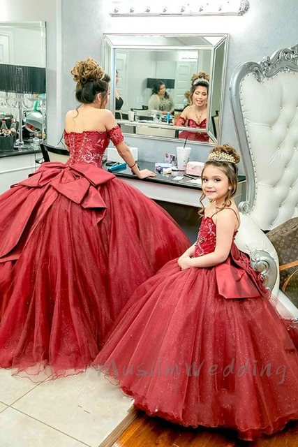 Princess Cap Sleeves Wine Red Ball Gown Quinceanera Dress Cap Sleeves –  Siaoryne