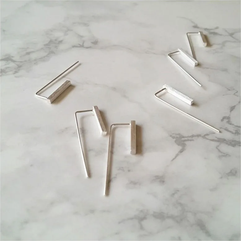 Xiyanike Zilver Kleur Voorkomen Allergie Stud Oorbellen Trendy Eenvoudige Geometrische Sieraden Voor Vrouwen Valentijnsdag Geschenken