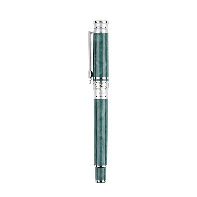 

High-end BEIFA LAMPO G20 Metal Green Rollerball Pen with 2pcs Refills Luxury Business Office 0.7mm Black Ink Sign Pens Gift Set
