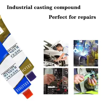 

Industrial Repair Paste Glue Heat Resistance Cold Weld Metal Steel Glue Iron Repair Paste Radiator leakage Plugging Welding Glue