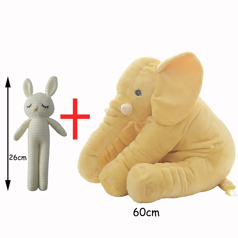 yellowelephant white 1 шт. 60 см слон и 1 шт. кролик или погремушки - Цвет: yellowelephant white