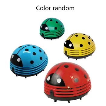 

Mini Size Lovely Cute Cartoon Ladybug Shape Desktop Vacuum Cleaner Home Office Keyboard Dust Collector Cleaner