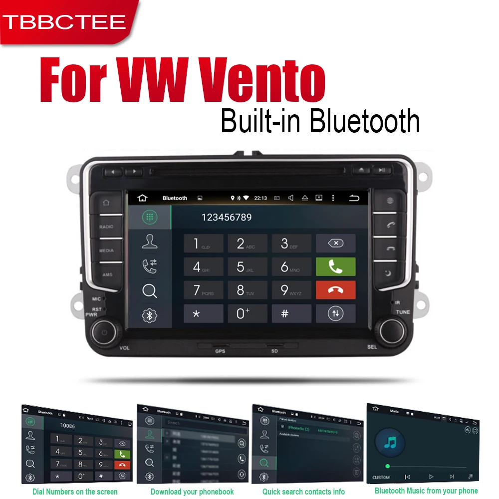 TBBCTEE Авто Радио 2 Din Автомобильный dvd-плеер на основе Android для Volkswagen VW Vento 2005~ gps Навигация BT Wifi карта мультимедийная система