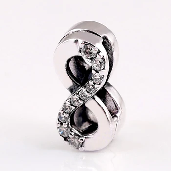 

Original Reflexions Sparkling Infinity Clip With Crystal Beads Fit 925 Sterling Silver Charm Bracelet Bangle Diy Jewelry