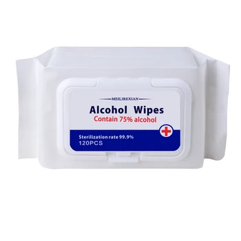 

120pcs/box Disinfection wipes Antiseptic Pads Alcohol Cleaning Wet Wipes Swabs Skin Care Sterilization First Aid Tissue Box