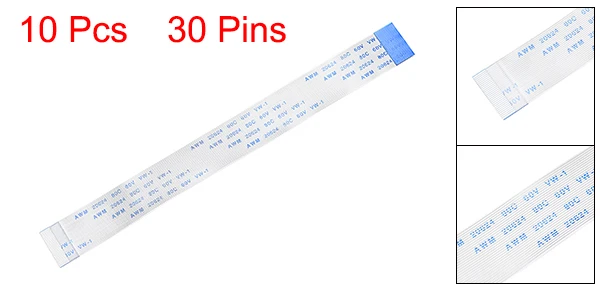 30 Pins Uxcell 10 шт. 0,5 мм Шаг 76 мм/150 мм FPC FFC гибкий ленточный кабель для ЖК-телевизора автомобиля аудио dvd-плеер камеры ноутбука(тип B - Цвет: 30 Pins