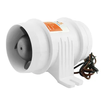 

4inch In-Line Marine Bilge Air Blower 12V 235 CFM Quiet for Boat, White