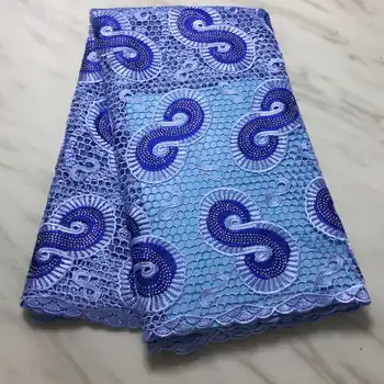 

New Designs African Lace Fabrics 5Yards Guipure Lace Fabric 2019 High Quality African Cord Lace Fabric For Wedding Dress