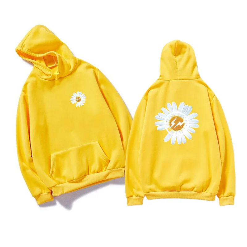 

Peaceminusone Hoodies Sweatshirts Men Women Lightning Daisy Hooded Hip Hop Geek Clothes