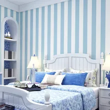 Полосатая настенная бумага в рулоне, белая полосатая настенная бумага, современные синие полосы, настенная бумага для гостиной, Нетканая бумага, фон для спальни