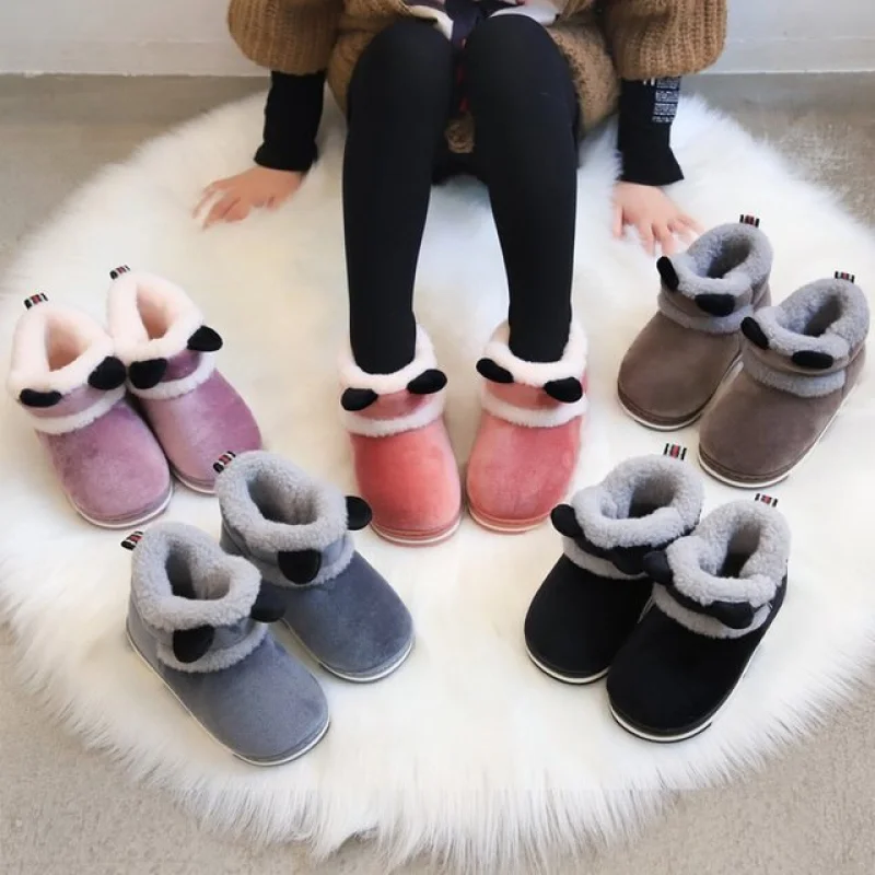 Autumn And Winter Fashion Small And Medium Szed Childrens Cotton Boots Casual Short Tube Boys Shoes Girls Boots Childrens