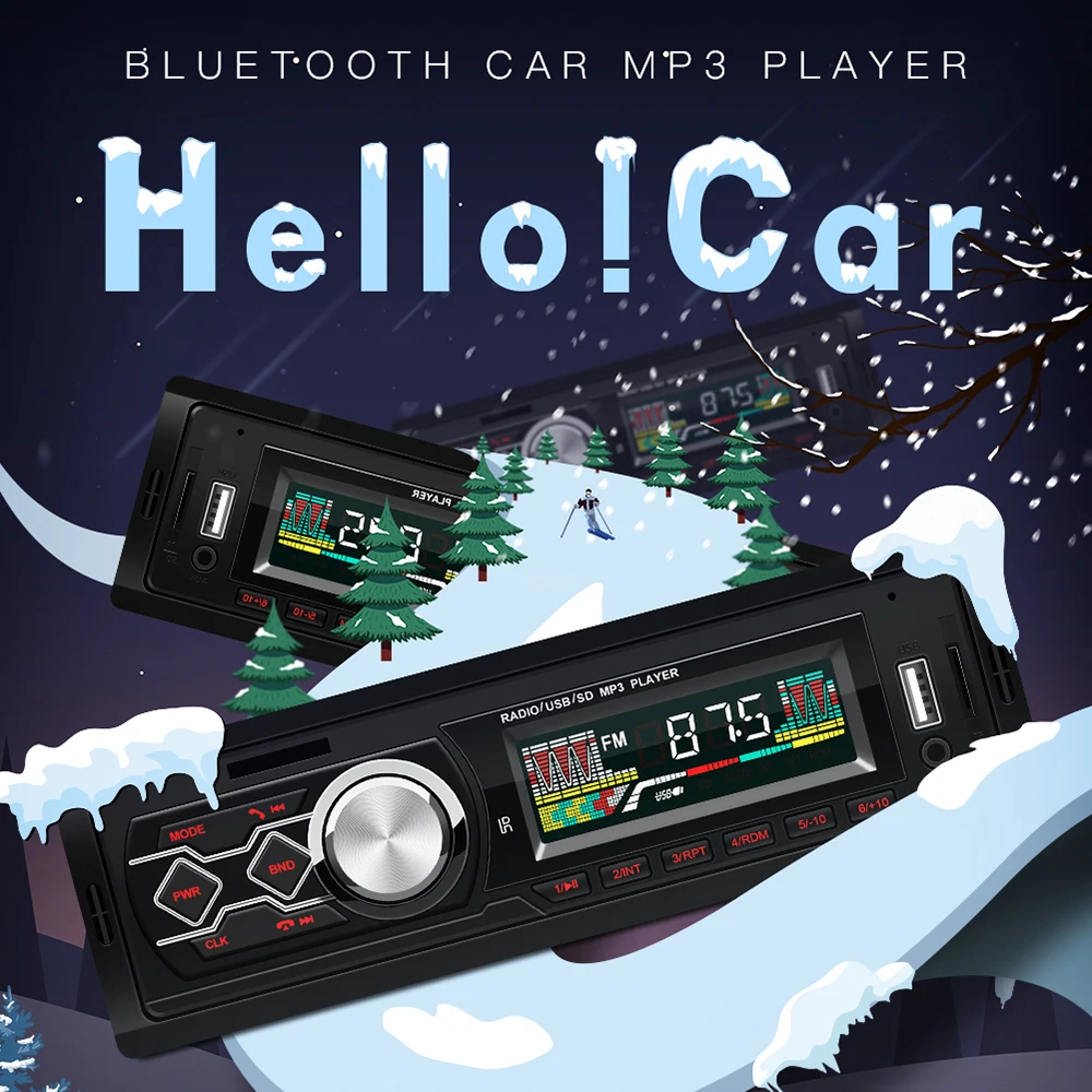 

Car Radio Bluetooth Handsfree LCD Subwoofer Car Audio USB/SD/AUX/Mini Card Four Channels Remote Control Car Player Hot