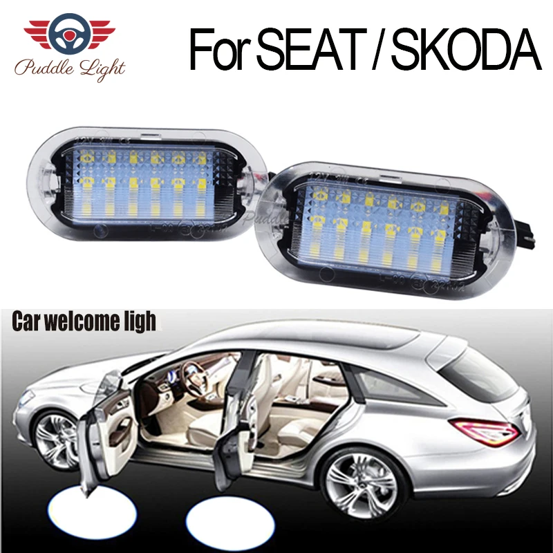 2 шт. Canbus Bora Beetle MK3 MK4 светодиодный дверной светильник для Skoda Octavia SEAT Альгамбра Леон светодиодный o