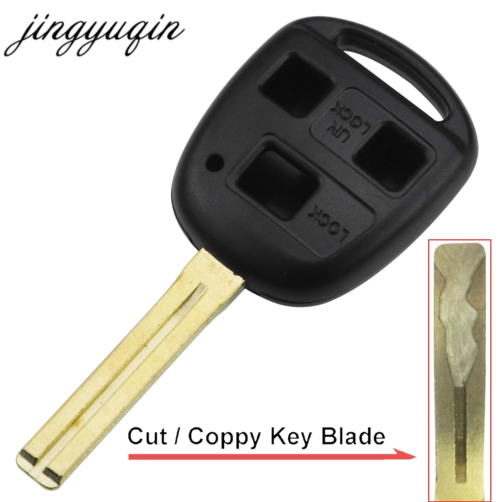 Cut Blank Replacement Car Key Shell 2/3 Buttons Remote Case For Toyota Land Cruiser Uncut TOY48 Blade