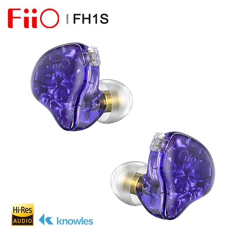 Наушники вкладыши FiiO FH1s Hi Res 1BA + 1DD(Knowles 33518 13 6 мм Dynamic) IEM со съемным кабелем 2pin/0 78 для