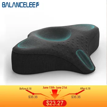 

BALANCELEEP Eyelash Extension Pillow Memory Foam Neck Pillow Relief Cervical Spine Pain Body Orthopedic Pillows for Sleeping