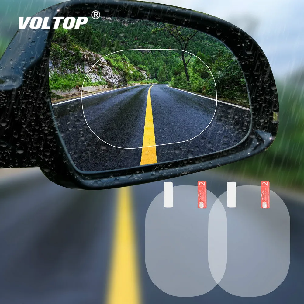 

2PCS/Set Car Sticker Anti Fog Car Rearview Mirror Protective Film Car Mirror Window Clear Film Membrane Waterproof Car Decal