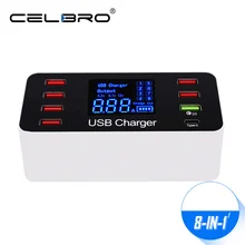 8 портов мульти быстрое USB зарядное устройство Быстрая зарядка 3,0 несколько USB зарядная станция для телефона универсальное usb-хаб зарядное устройство QC 3,0 светодиодный дисплей