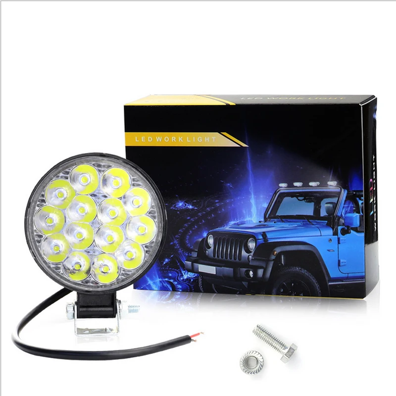 

LED Mini round 14 light 42W engineering auxiliary light modified headlight engineering spotlight For Motorcycle truck Car