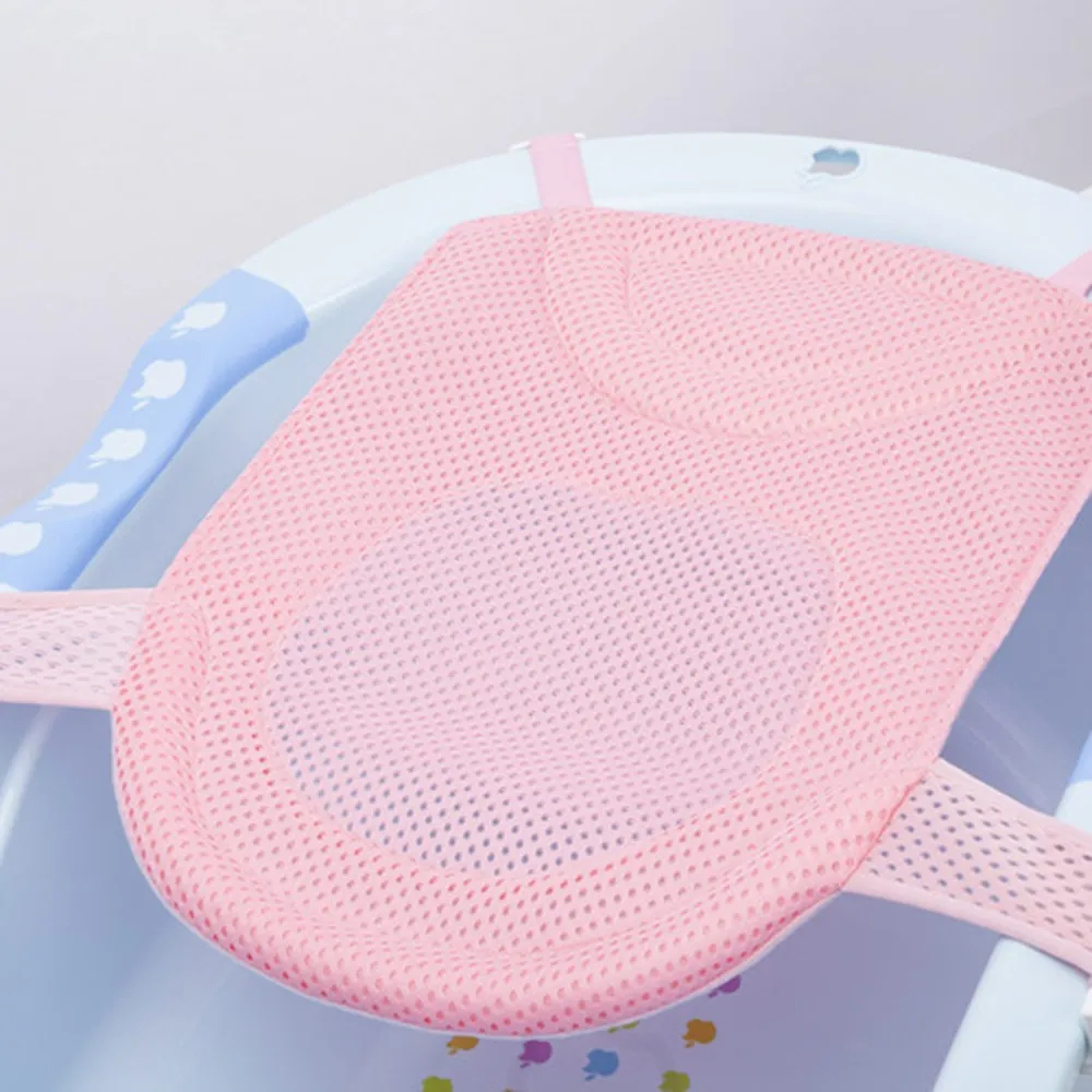 Детская Регулируемая крестообразная скользкая банная сетка для новорожденных портативный дышащий стульчак для ванной детское сиденье безопасности сетка для ванной комнаты