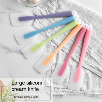 

Fda Silicone Integrated Scraper Semitransparent Large Cake Knife Baking Tool Cake Tool