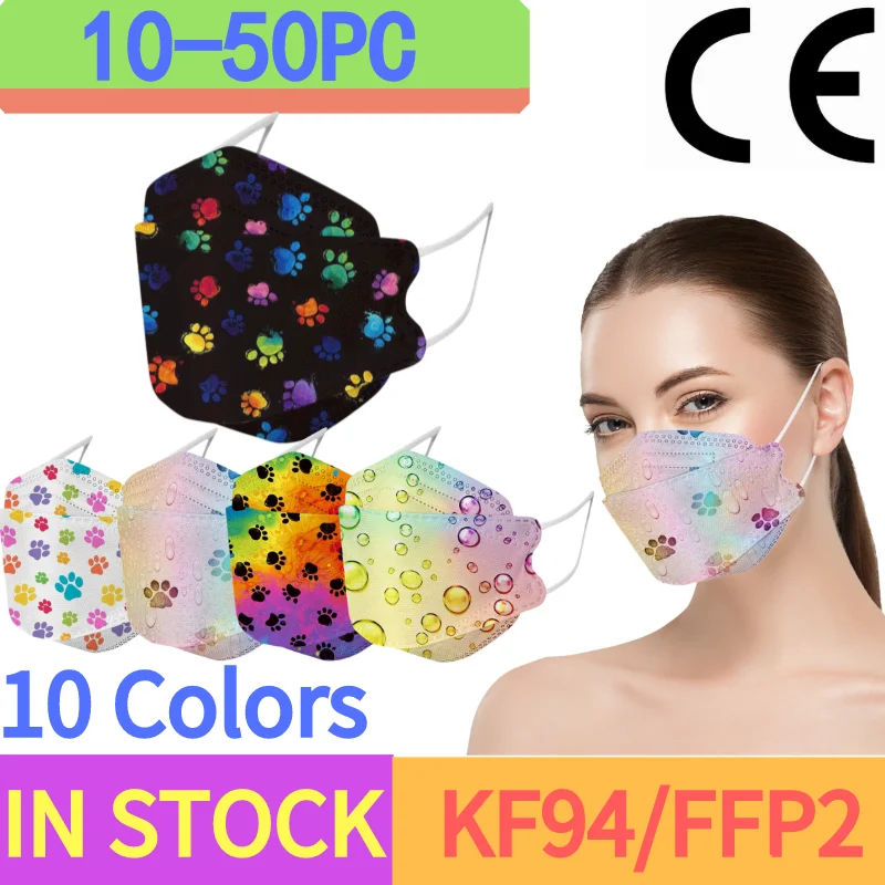 10/50pc estampado variado ffp2mask adulto Mascarillas ffp2reutilizable kf94mask 15 colores Mascarilla fpp2 homologada cara máscara kf94mask