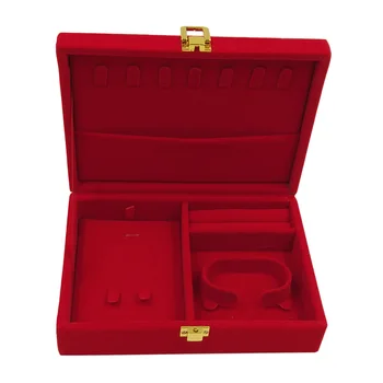 

Multi-Purpose Red Wedding Velvet Jewelry Display Case for Jewellery