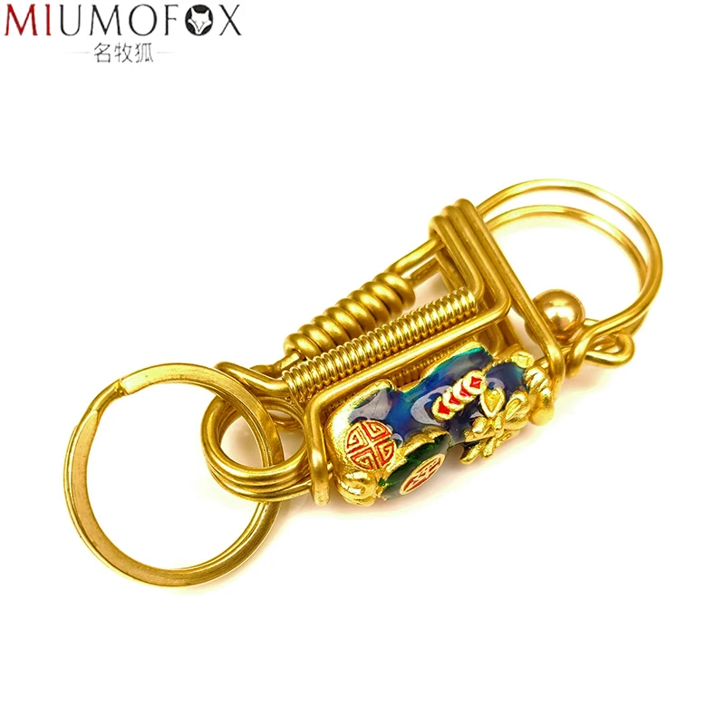 Искренний подарок Творческий карабин Brassiness брелки для ключей Hand made латунь