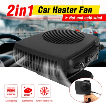 

200W Car Auto Heater Portable Defroster Demister 12/24V Electric Heating Cooling Fan Front Windshield Air Purifier Cooler Dryer