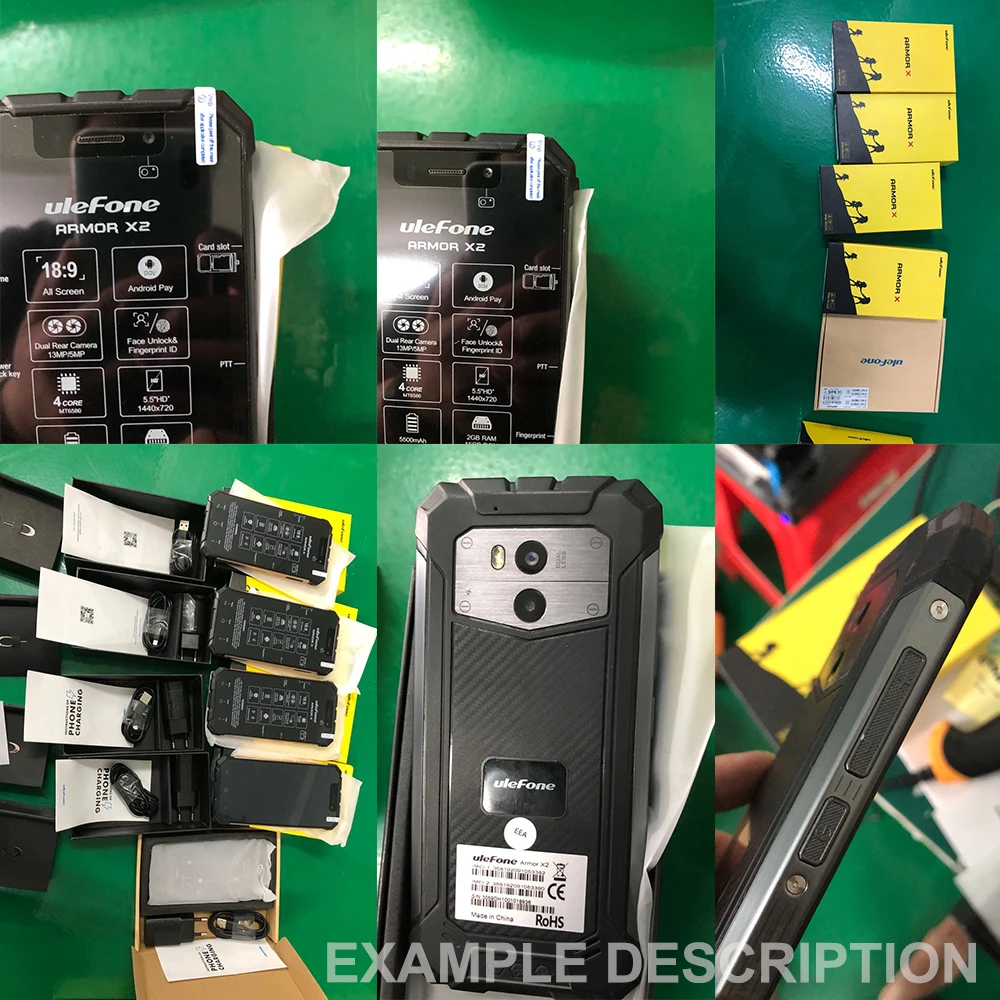 Ulefone Armor X водонепроницаемый прочный смартфон IP68 5 &quotHD 13MP NFC Face ID 5500mAh беспроводной