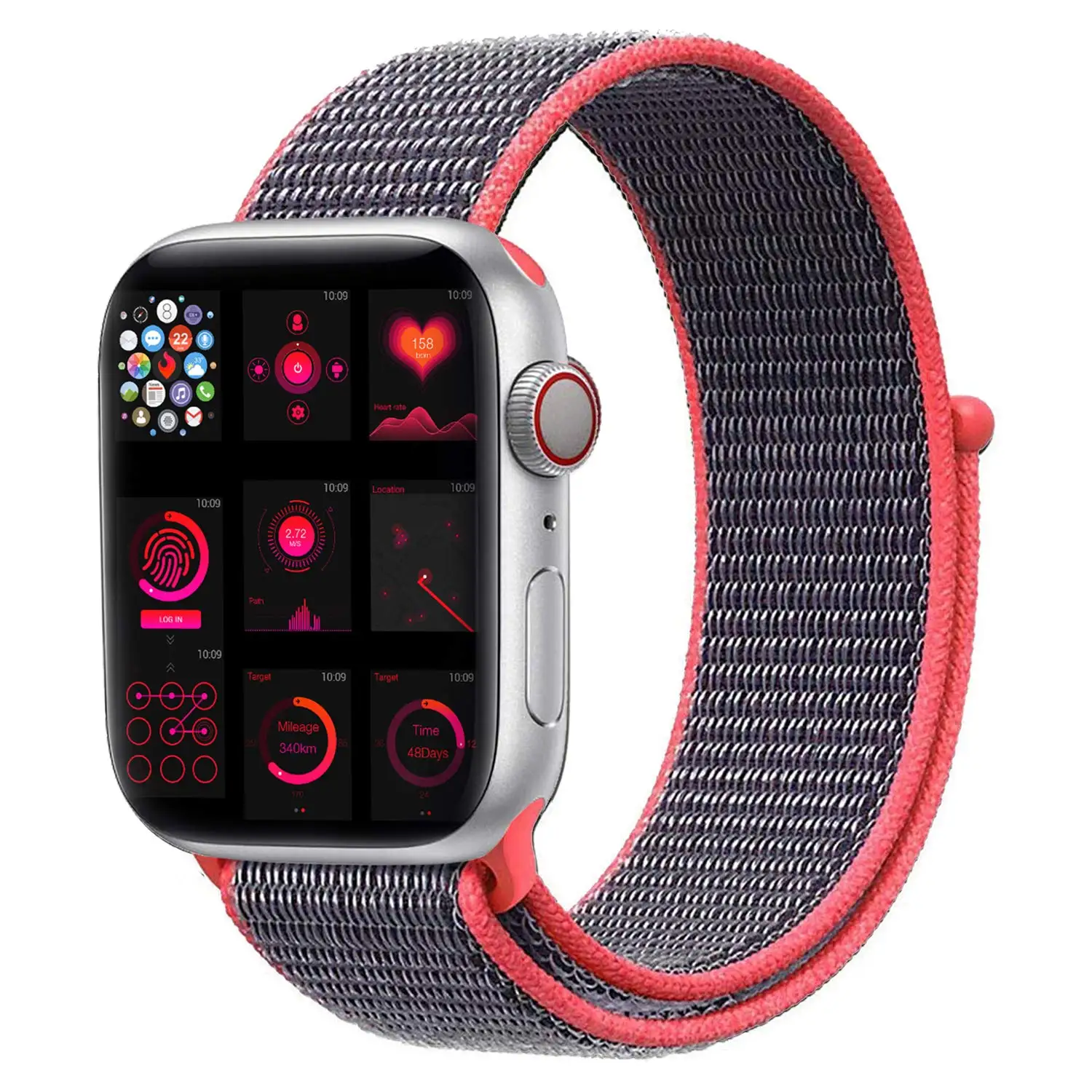 red Ремешок для часов Apple Watch 38 мм 42 мм нейлоновый мягкий дышащий сменный ремешок для iWatch Band 40 мм 44 мм спортивная серия 5 4 3 2 1 - Цвет ремешка: red
