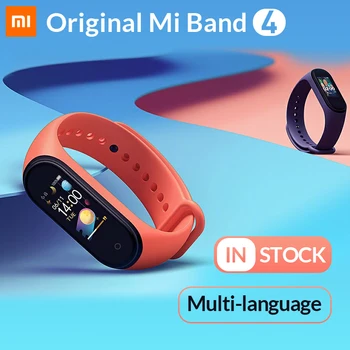 

In Stock Original Xiaomi Mi Band 4 Smart Bracelet Heart Rate Monitor Fitness Tracker Full colour AMOLED display Waterproof BT5.0