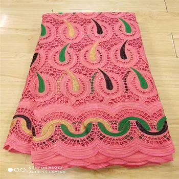 

New Arrival Small Holes Design Dubai Lace African Nigerian Dry Lace Fabric Real Swiss Voile Lace In Switzerland Bridal K82-965