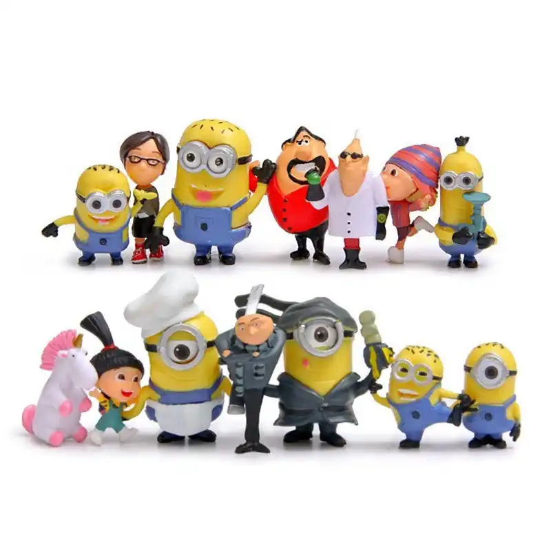 14pcs Lot Minion Agnes Gru Edith Margo Miniature Figurines Toys Cute Lovely Model Kids Toys Pvc Anime Children Action Figure Action Figures Aliexpress