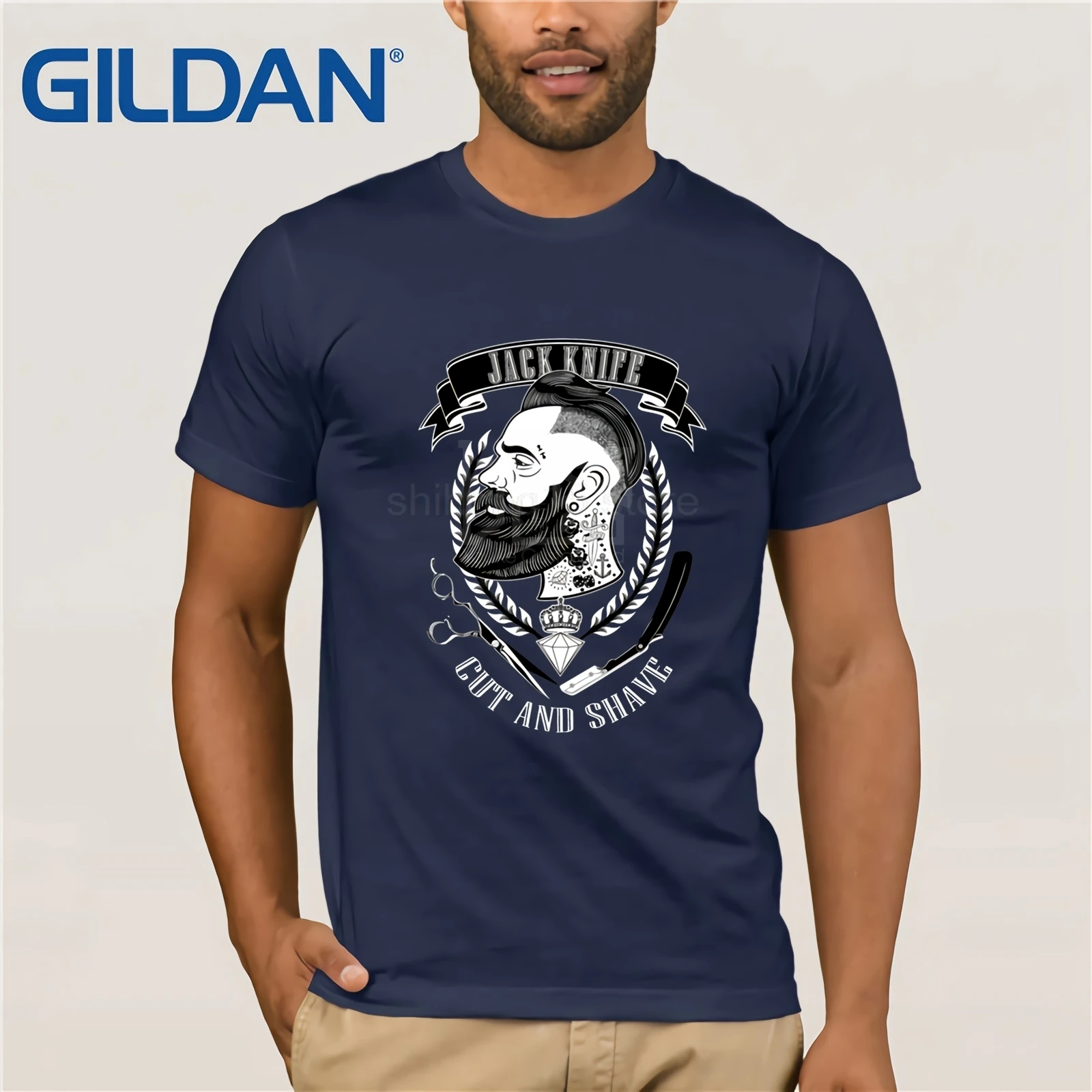 Футболка и футболка Классическая футболка в стиле хип-хоп хлопковая простая одежда - Цвет: navy